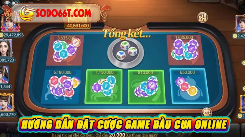 Hướng dẫn đặt cược game Bầu cua online