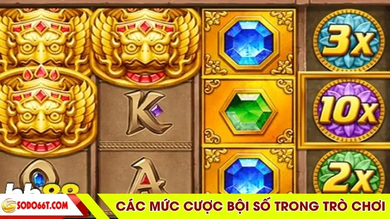 Các mức cược bội số trong trò chơi