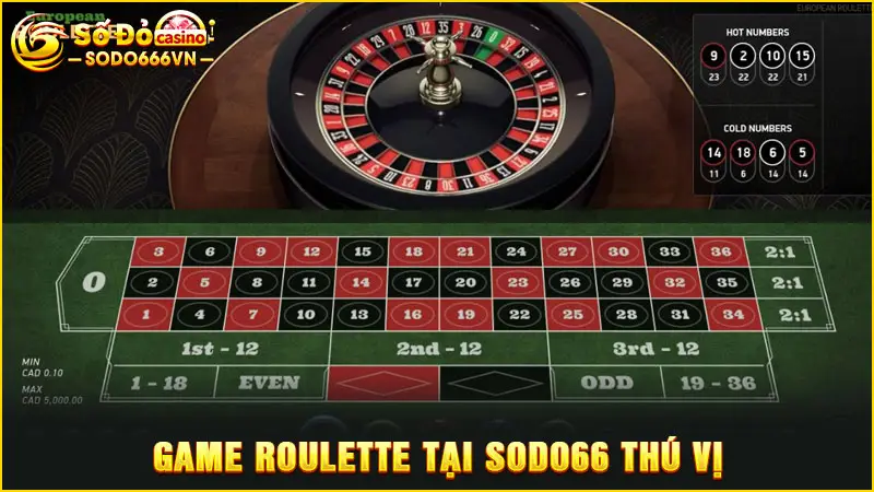 Game roulette tại SODO66 thú vị