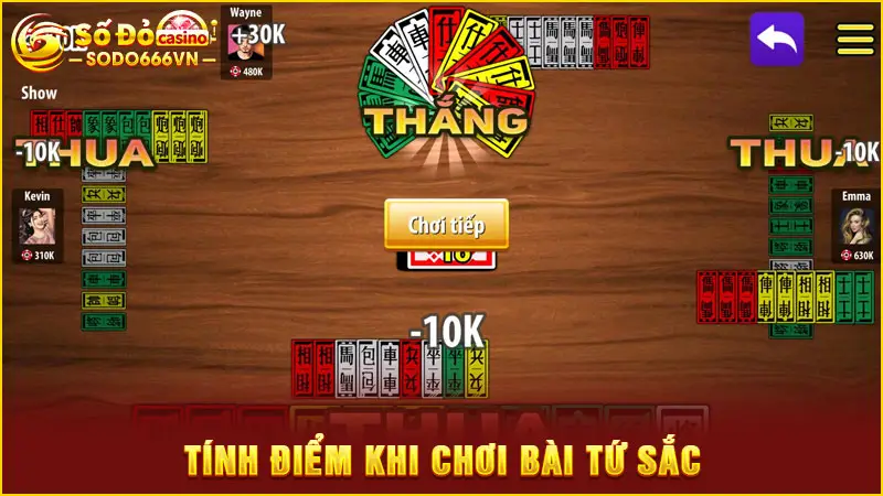 Tính điểm khi chơi bài tứ sắc